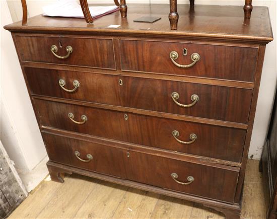 A mahogany chest of drawers W.110cm